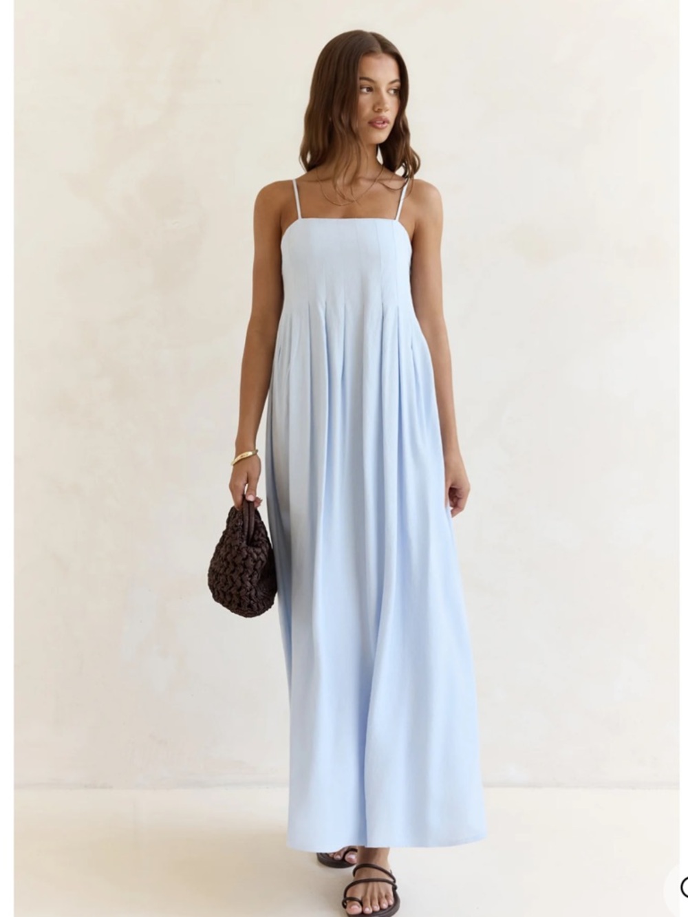 Fortunate One Highrise Skies Maxi Dress Blue NWT